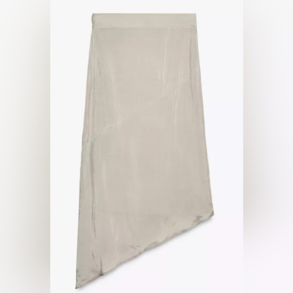 Zara ZW Collection Embroidered Asymmetric Skirt - Picture 4 of 6